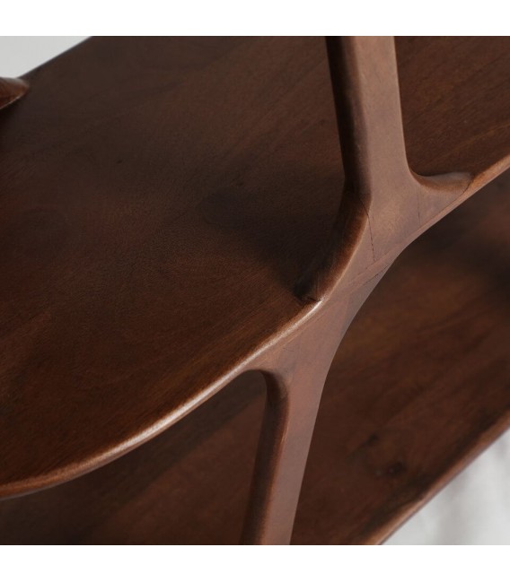 Estantería madera de mango teñido nogal diseño contemporáneo 2