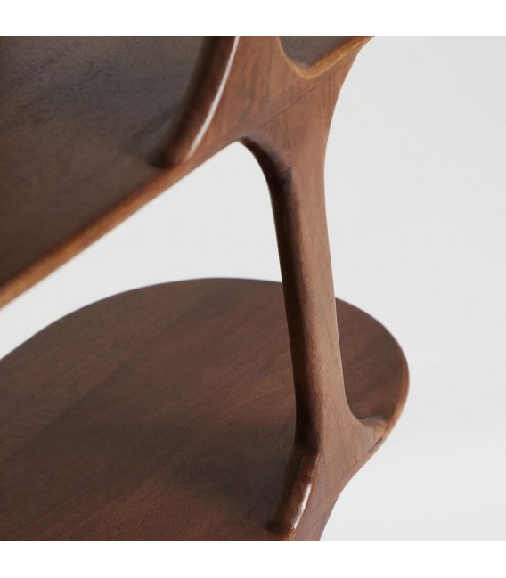 Estantería madera de mango teñido nogal diseño contemporáneo 3
