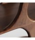 Estantería madera de mango teñido nogal diseño contemporáneo 4