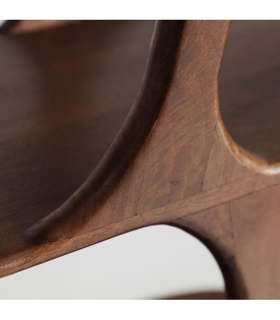 Estantería madera de mango teñido nogal diseño contemporáneo 4