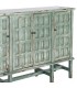 Aparador de madera reciclada color verde con 4 puertas vintage 2