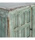 Aparador de madera reciclada color verde con 4 puertas vintage 3