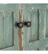 Aparador de madera reciclada color verde con 4 puertas vintage 4