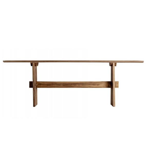 Consola XXL madera natural recuperada tratada estilo japandi 1