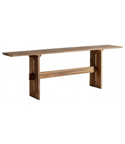 Consola XXL madera natural recuperada tratada estilo japandi