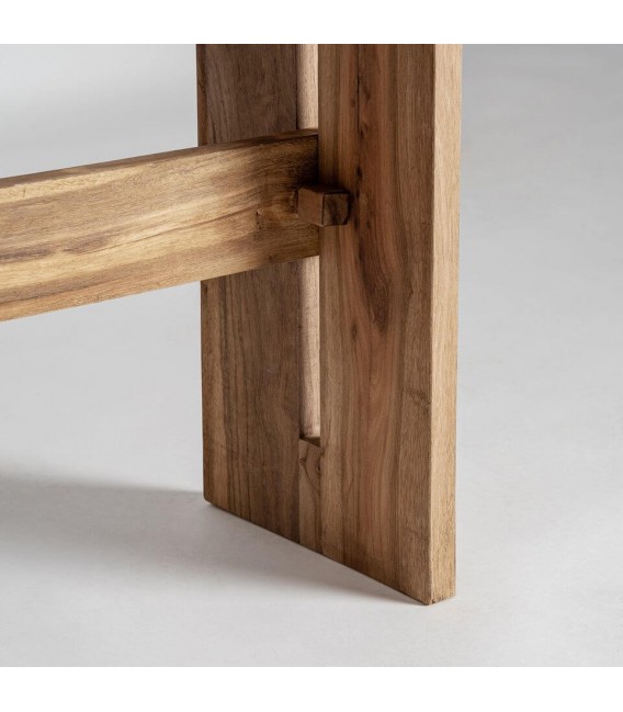 Consola XXL madera natural recuperada tratada estilo japandi 5