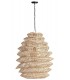 Lámpara techo XL ratán natural trenzado a mano artesanal estilo boho