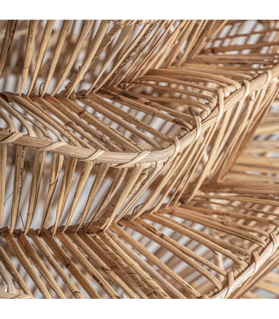 Lámpara techo XL ratán natural trenzado a mano artesanal estilo boho 2