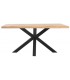Mesa comedor rectangular roble macizo borde natural industrial 1