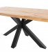 Mesa comedor rectangular roble macizo borde natural industrial 4