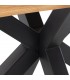 Mesa comedor rectangular roble macizo borde natural industrial 5