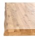 Mesa comedor rectangular roble macizo borde natural industrial 3