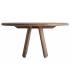 Mesa de comedor circular de madera de mango macizo artesanal boho