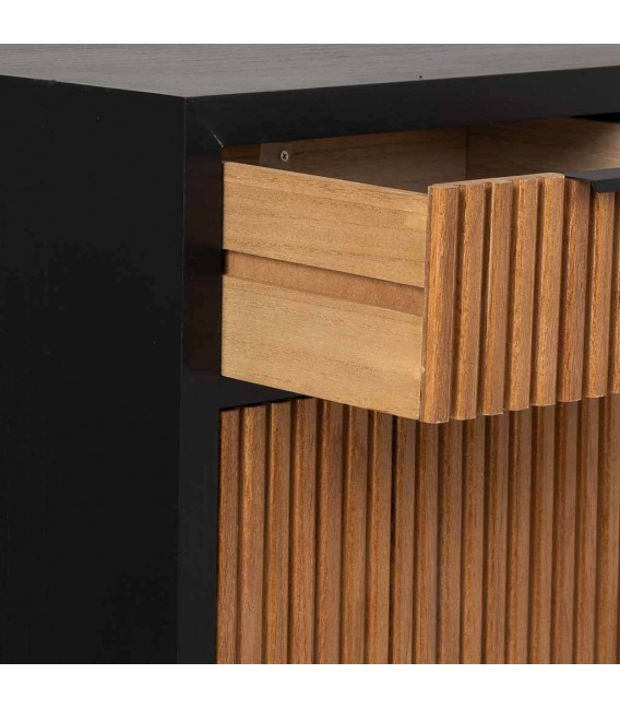 Taquillón con 2 puertas y 2 cajones de madera y metal industrial 4