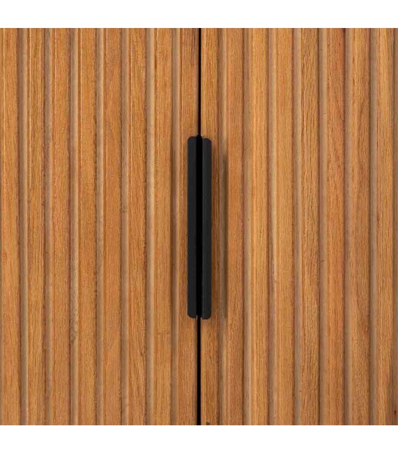 Taquillón con 2 puertas y 2 cajones de madera y metal industrial 6
