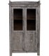 Vitrina 2 puertas cristal de mango de madera envejecida étnica