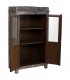 Vitrina 2 puertas cristal de mango de madera envejecida étnica 3