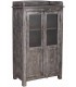 Vitrina 2 puertas cristal de mango de madera envejecida étnica 2