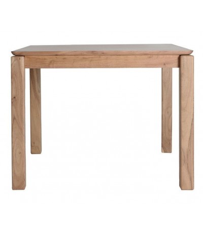 Mesa de comedor cuadrada madera natural estilo nórdico moderno.2