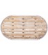 Mesa comedor ovalada de exterior madera metal blanco romántico 4