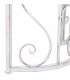 Mesa comedor ovalada de exterior madera metal blanco romántico 6