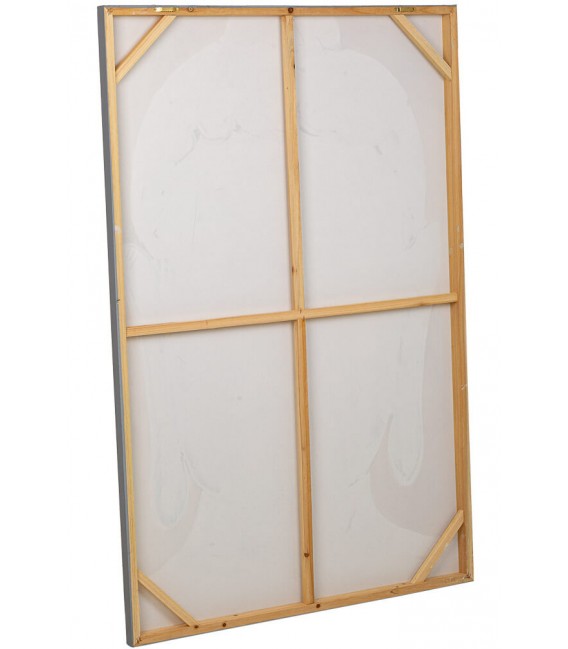 Cuadro vertical en lienzo pintado a mano estilo étnico grande 5