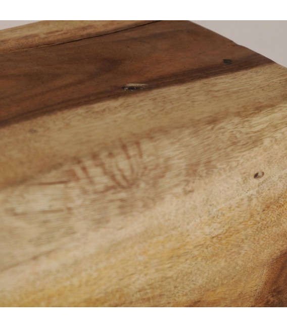 Mesa de centro de madera suar maciza natural artesanal estilo boho 2