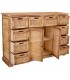 Aparador con 2 puertas y 10 cajones madera caña natural boho 2