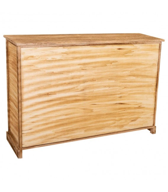 Aparador con 2 puertas y 10 cajones madera caña natural boho 3