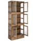 Vitrina 6 puertas cristal madera reciclada estilo boho natural 1