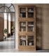 Vitrina 6 puertas cristal madera reciclada estilo boho natural mdmhogar