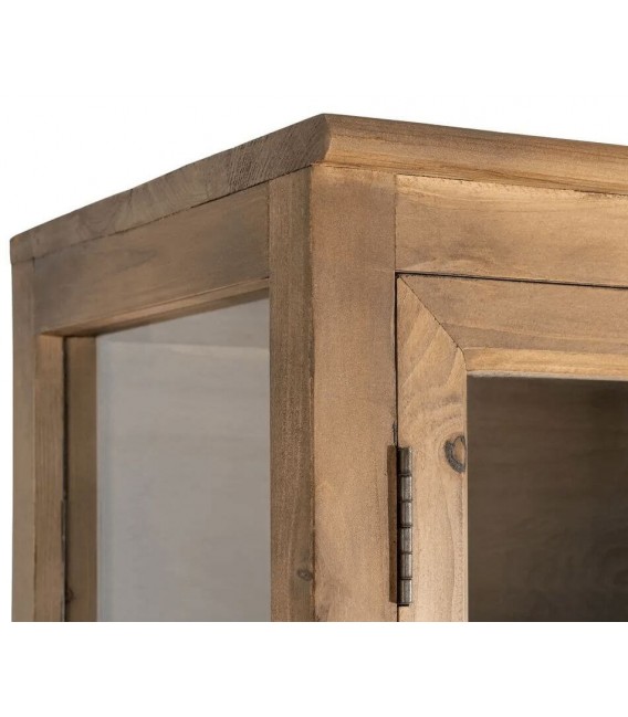 Vitrina 6 puertas cristal madera reciclada estilo boho natural 3