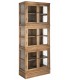 Vitrina 6 puertas cristal madera reciclada estilo boho natural