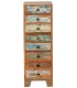 Sinfonier pequeño 8 cajones madera reciclada vintage multicolor 1