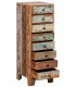 Sinfonier pequeño 8 cajones madera reciclada vintage multicolor 2