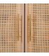 Espejo rectangular ventana con dos puertas de caña boho beige 5