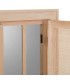 Espejo rectangular ventana con dos puertas de caña boho beige 4