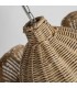 Lámpara techo XL ratán natural ondulada artesanal estilo ibicenco 2