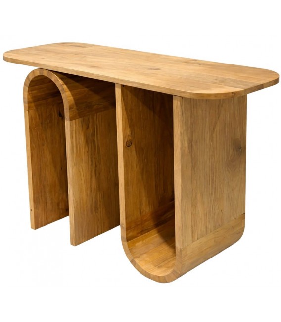 Consola entrada grande madera maciza de mango natural boho diseño