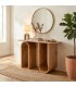 Consola entrada grande madera maciza de mango natural boho diseño Mdmhogar