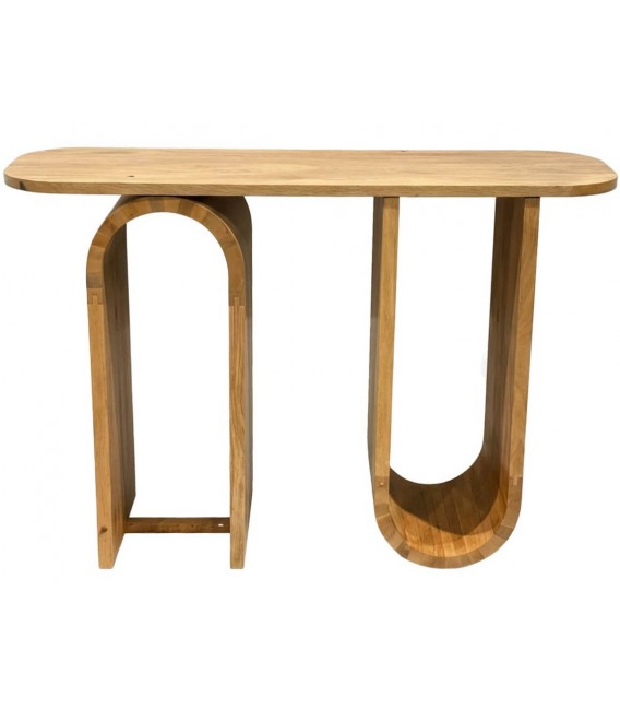 Consola entrada grande madera maciza de mango natural boho diseño 1
