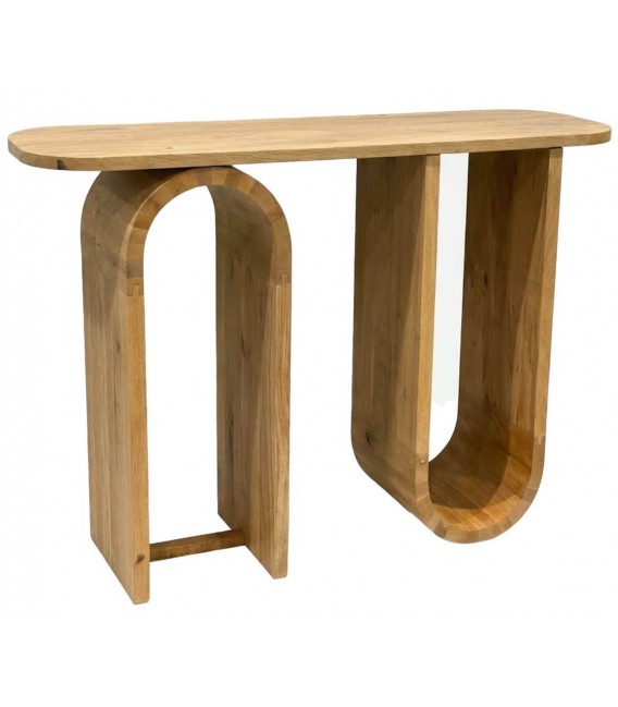 Consola entrada grande madera maciza de mango natural boho diseño 2