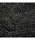 Alfombra rectangular yute color negro grande natural moderna 1