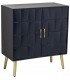 Taquillón de dos puertas en azul marino dorado estilo art deco 3
