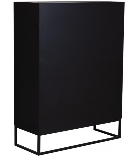 Vitrina de tres puertas y cajones madera metal industrial chic 2