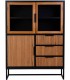Vitrina de tres puertas y cajones madera metal industrial chic 1