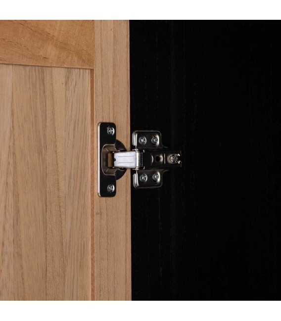 Vitrina de tres puertas y cajones madera metal industrial chic 6