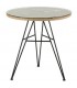 Mesa comedor velador redonda exterior ratán metal negro velador