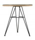 Mesa comedor velador redonda exterior ratán metal negro velador 3