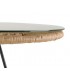 Mesa comedor velador redonda exterior ratán metal negro velador 4